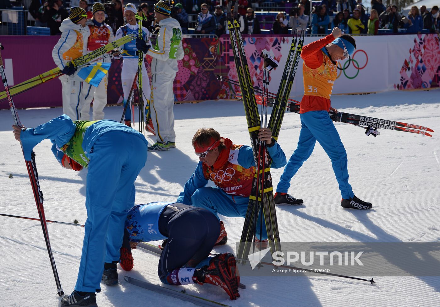 2014 Winter Olympics. Cross-country skiing. Men. Relay