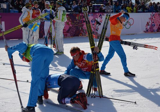 2014 Winter Olympics. Cross-country skiing. Men. Relay