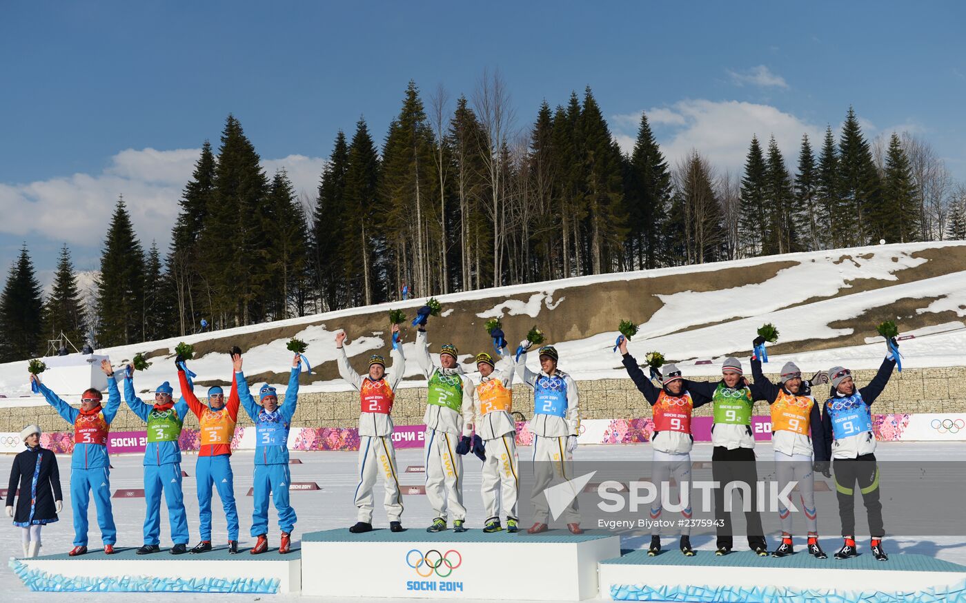 2014 Winter Olympics. Cross-country skiing. Men. Relay