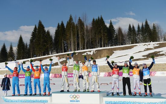 2014 Winter Olympics. Cross-country skiing. Men. Relay