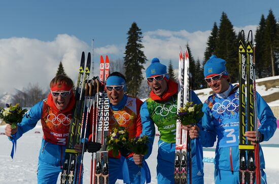 2014 Winter Olympics. Cross-country skiing. Men. Relay