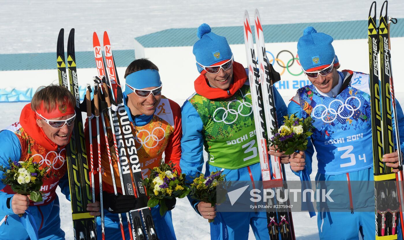 2014 Winter Olympics. Cross-country skiing. Men. Relay