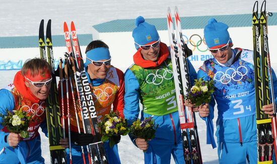 2014 Winter Olympics. Cross-country skiing. Men. Relay