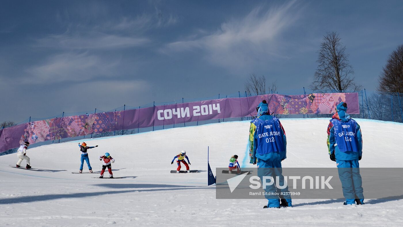 2014 Winter Olympics. Snowboarding. Women. Snowboard cross