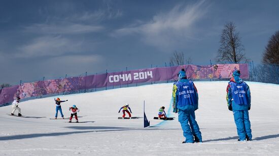 2014 Winter Olympics. Snowboarding. Women. Snowboard cross