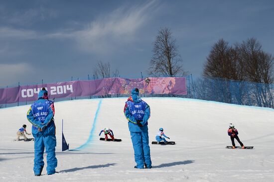 2014 Winter Olympics. Snowboarding. Women. Snowboard cross