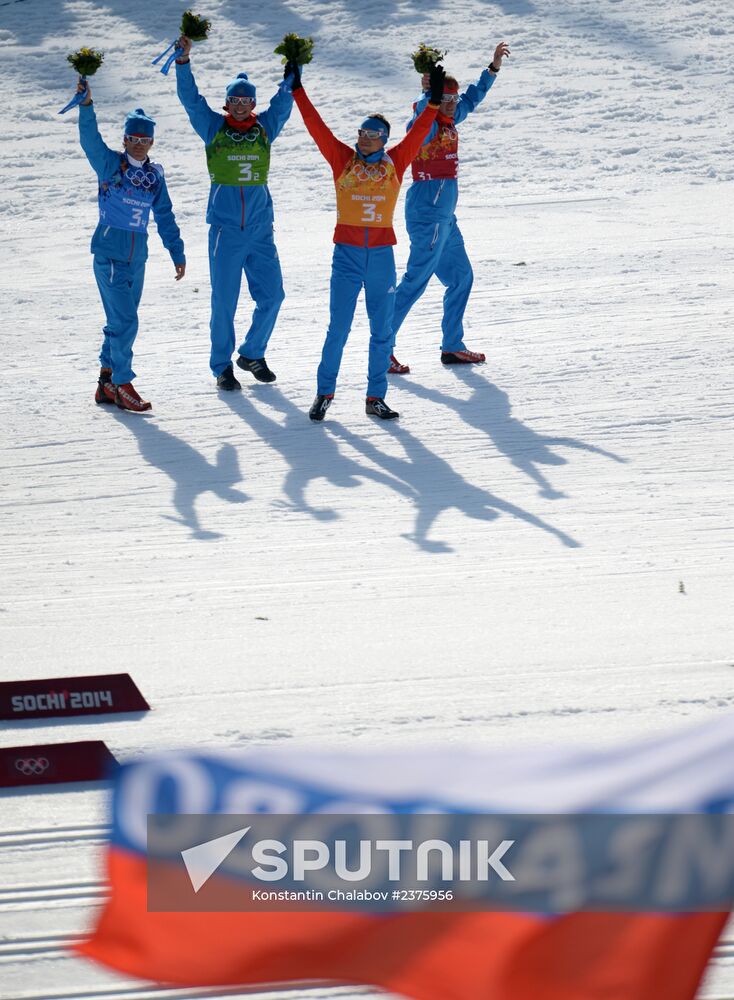 2014 Winter Olympics. Cross-country skiing. Men. Relay
