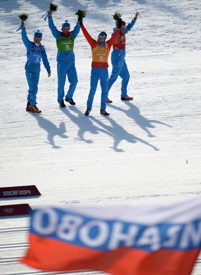 2014 Winter Olympics. Cross-country skiing. Men. Relay