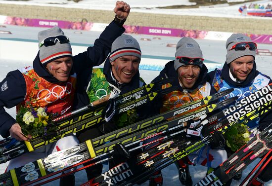 2014 Winter Olympics. Cross-country skiing. Men. Relay