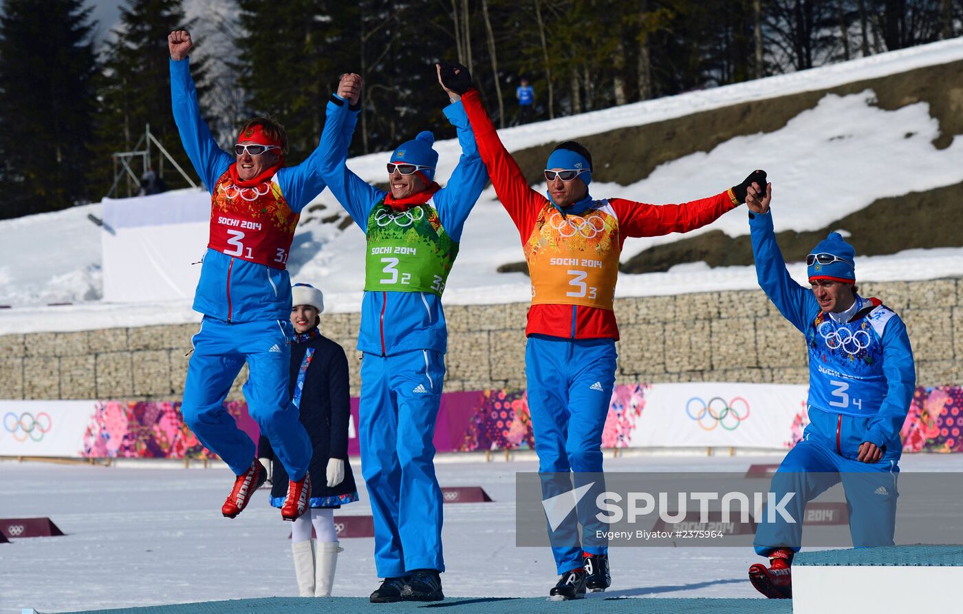 2014 Winter Olympics. Cross-country skiing. Men. Relay