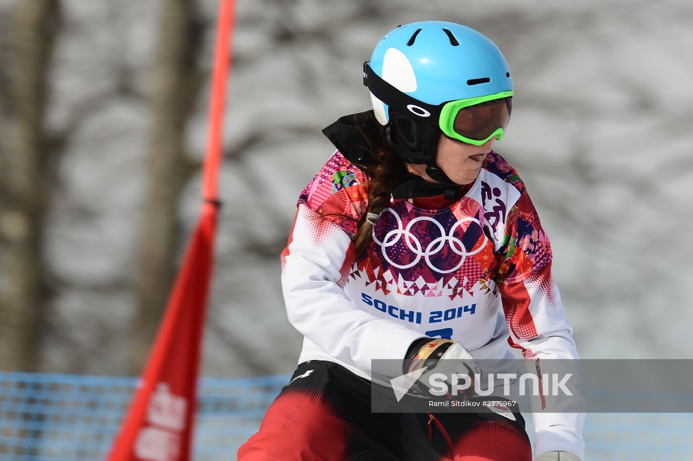 2014 Winter Olympics. Snowboarding. Women. Snowboard cross