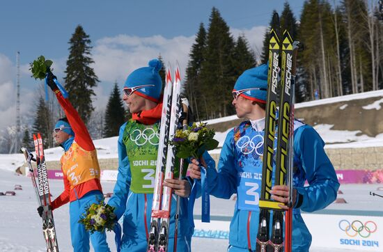 2014 Winter Olympics. Cross-country skiing. Men. Relay