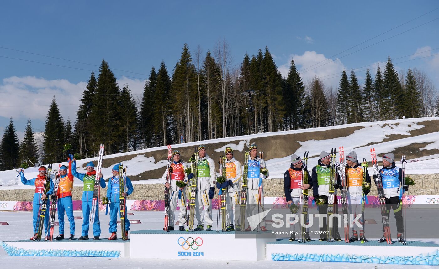 2014 Winter Olympics. Cross-country skiing. Men. Relay