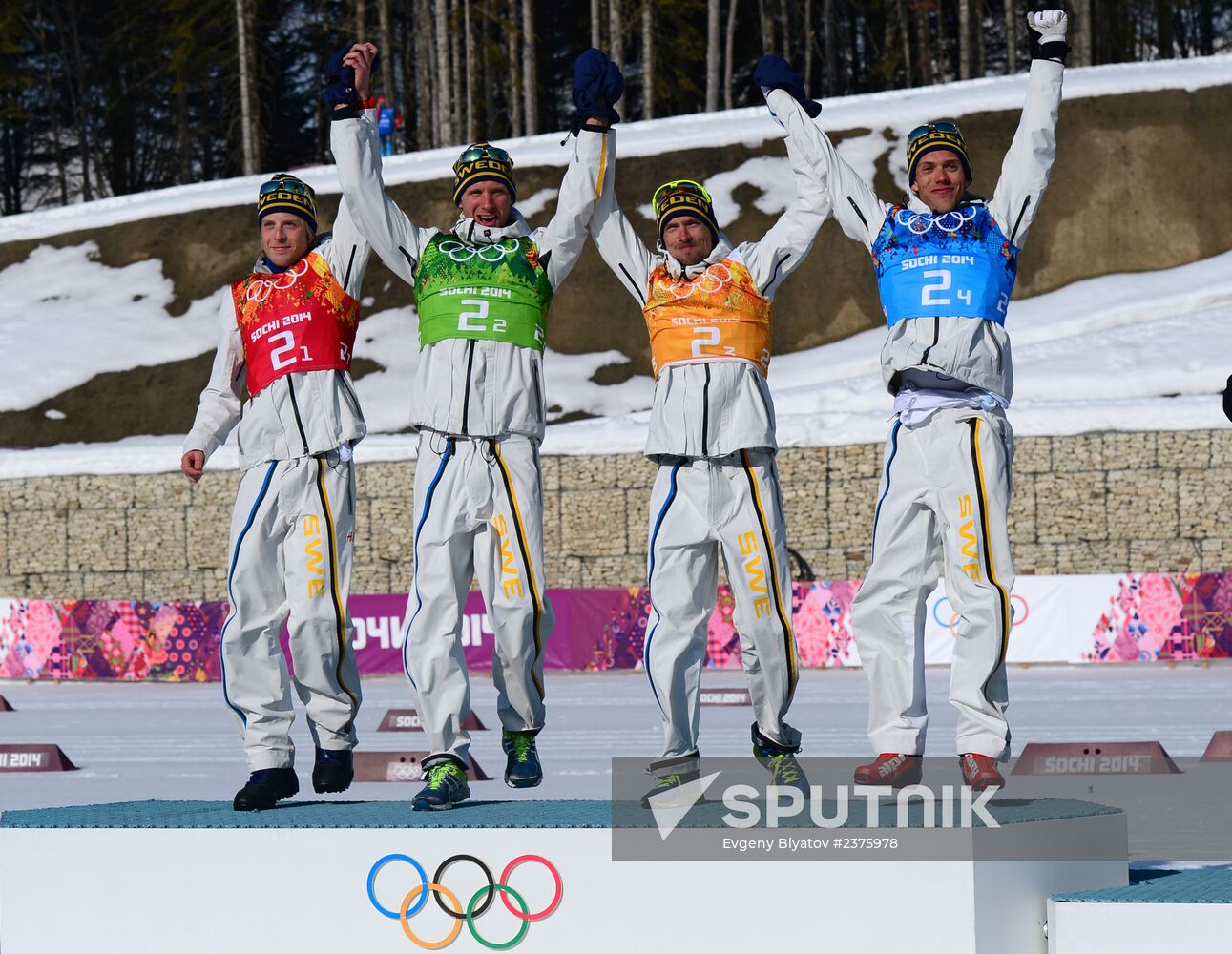 2014 Winter Olympics. Cross-country skiing. Men. Relay
