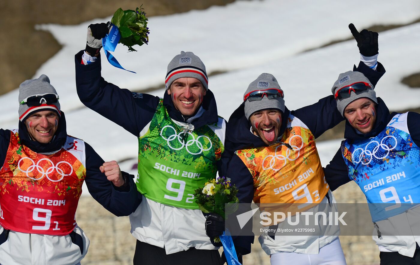 2014 Winter Olympics. Cross-country skiing. Men. Relay