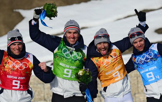 2014 Winter Olympics. Cross-country skiing. Men. Relay