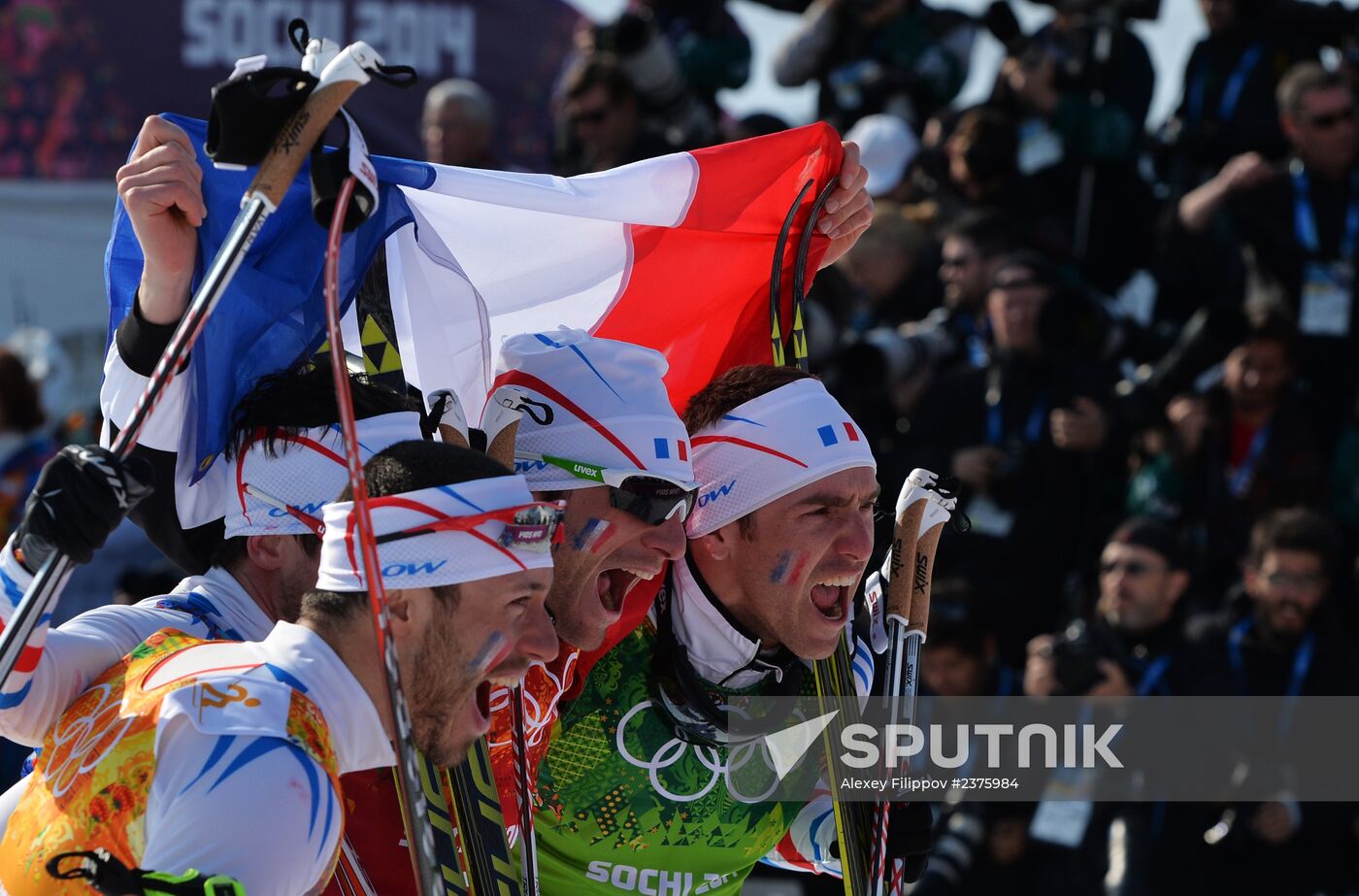 2014 Winter Olympics. Cross-country skiing. Men. Relay