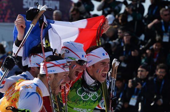 2014 Winter Olympics. Cross-country skiing. Men. Relay