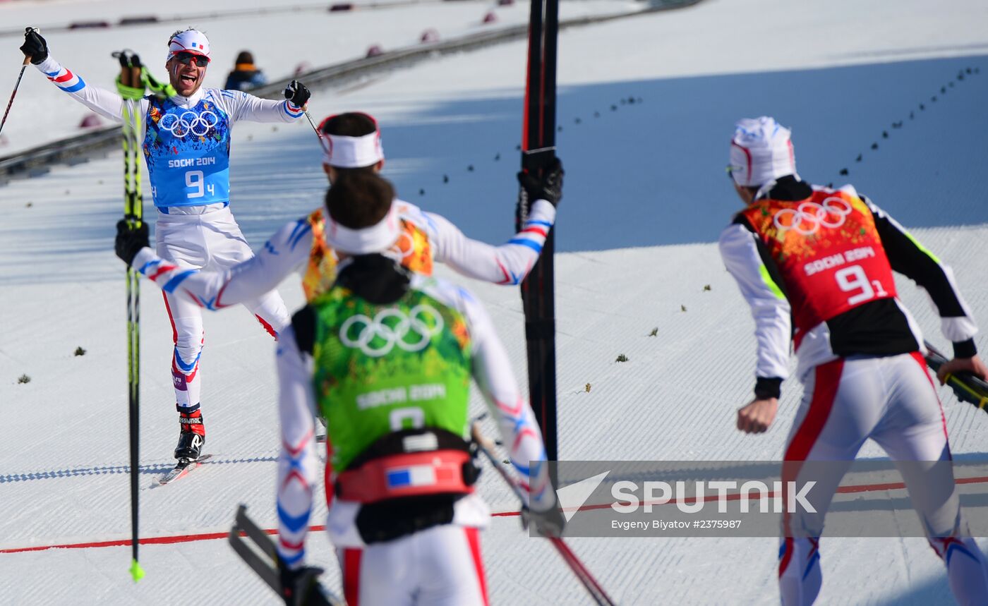 2014 Winter Olympics. Cross-country skiing. Men. Relay