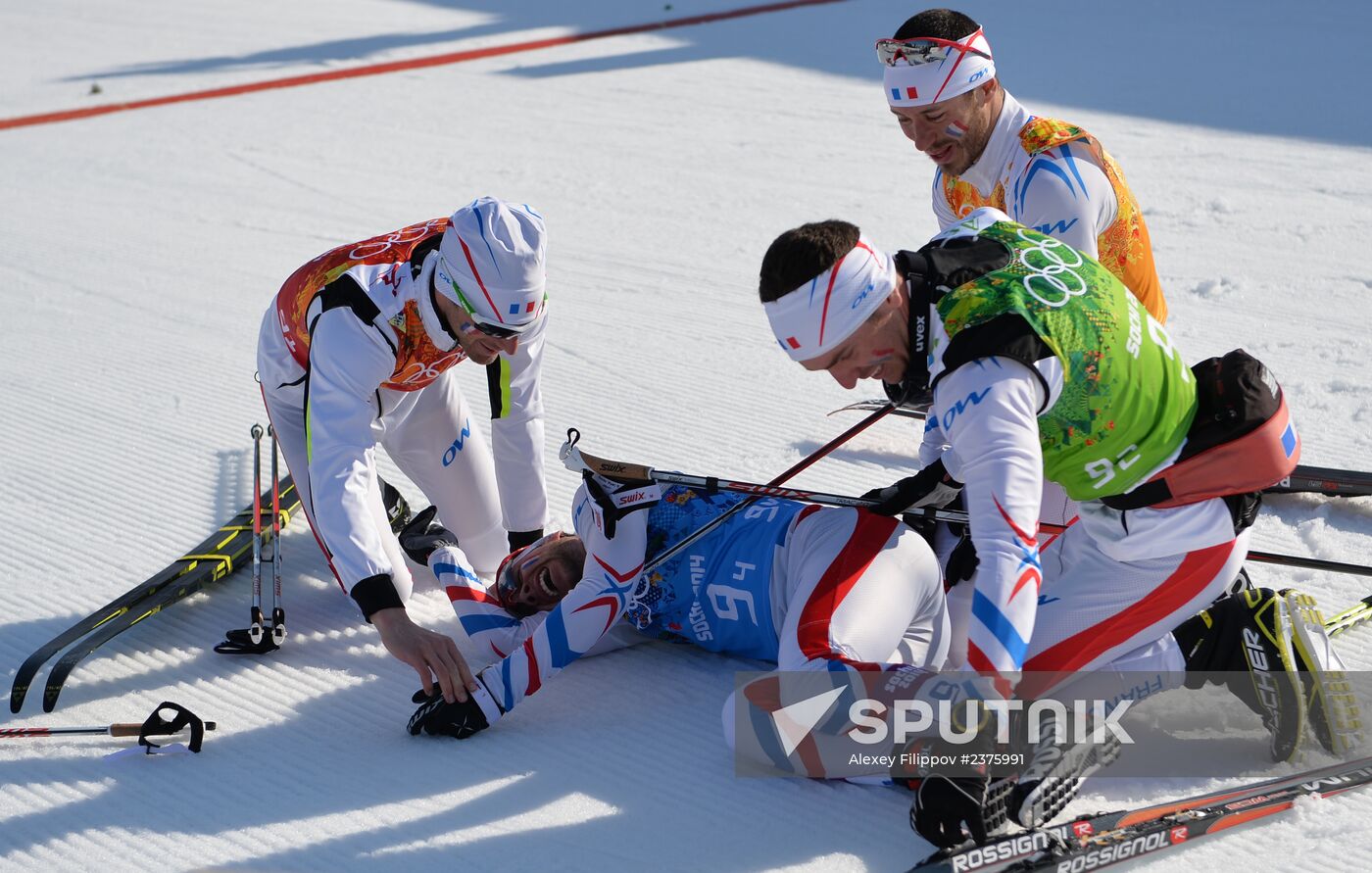 2014 Winter Olympics. Cross-country skiing. Men. Relay