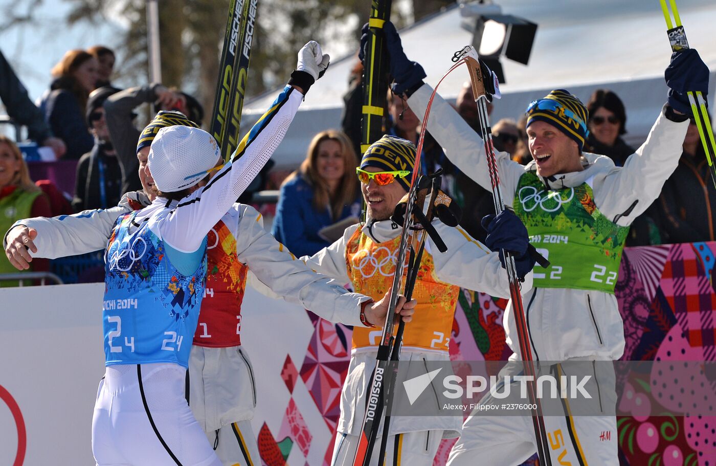 2014 Winter Olympics. Cross-country skiing. Men. Relay