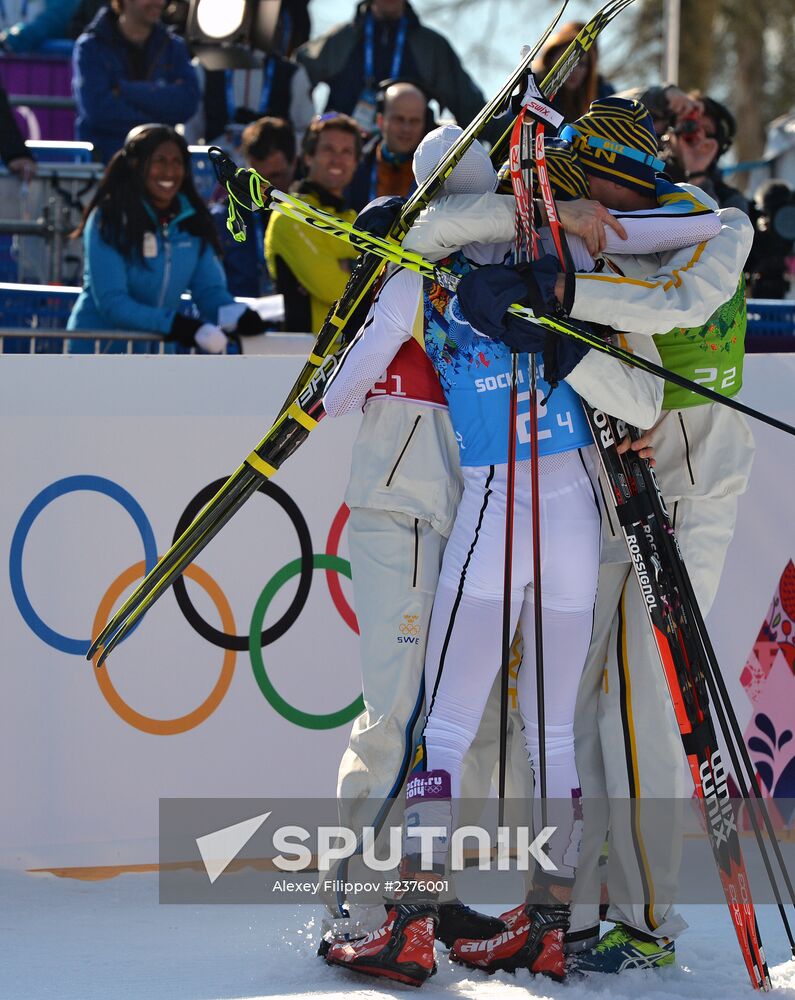 2014 Winter Olympics. Cross-country skiing. Men. Relay