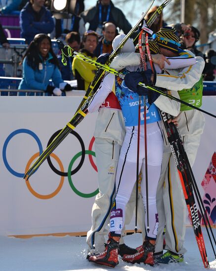 2014 Winter Olympics. Cross-country skiing. Men. Relay