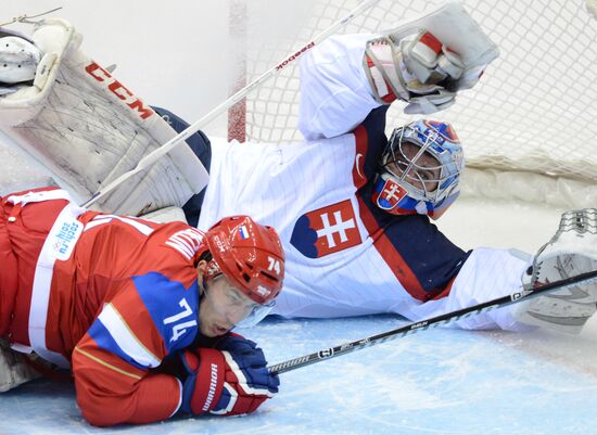 2014 Winter Olympics. Ice hockey. Men. Russia vs. Slovakia