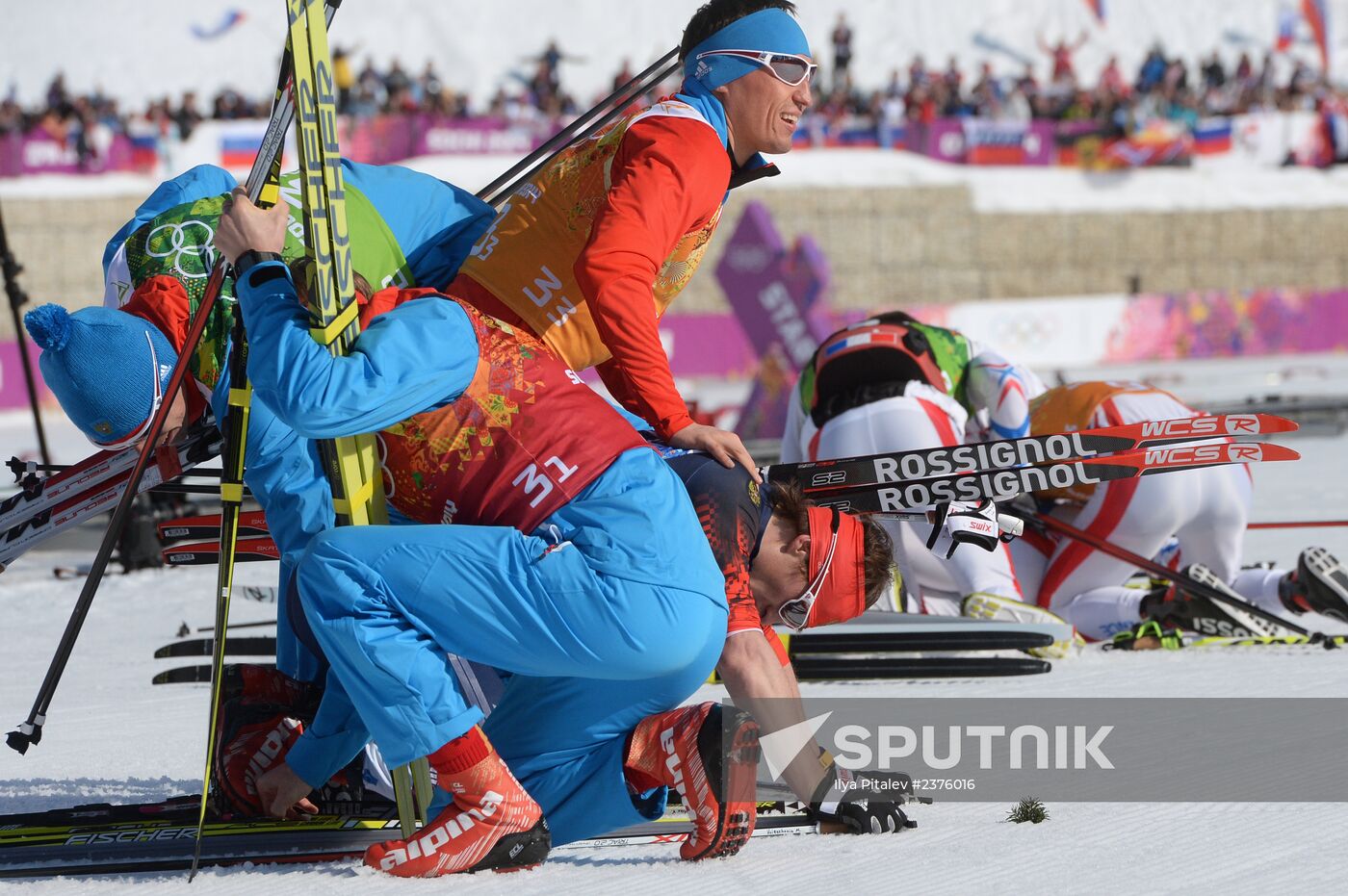 2014 Winter Olympics. Cross-country skiing. Men. Relay