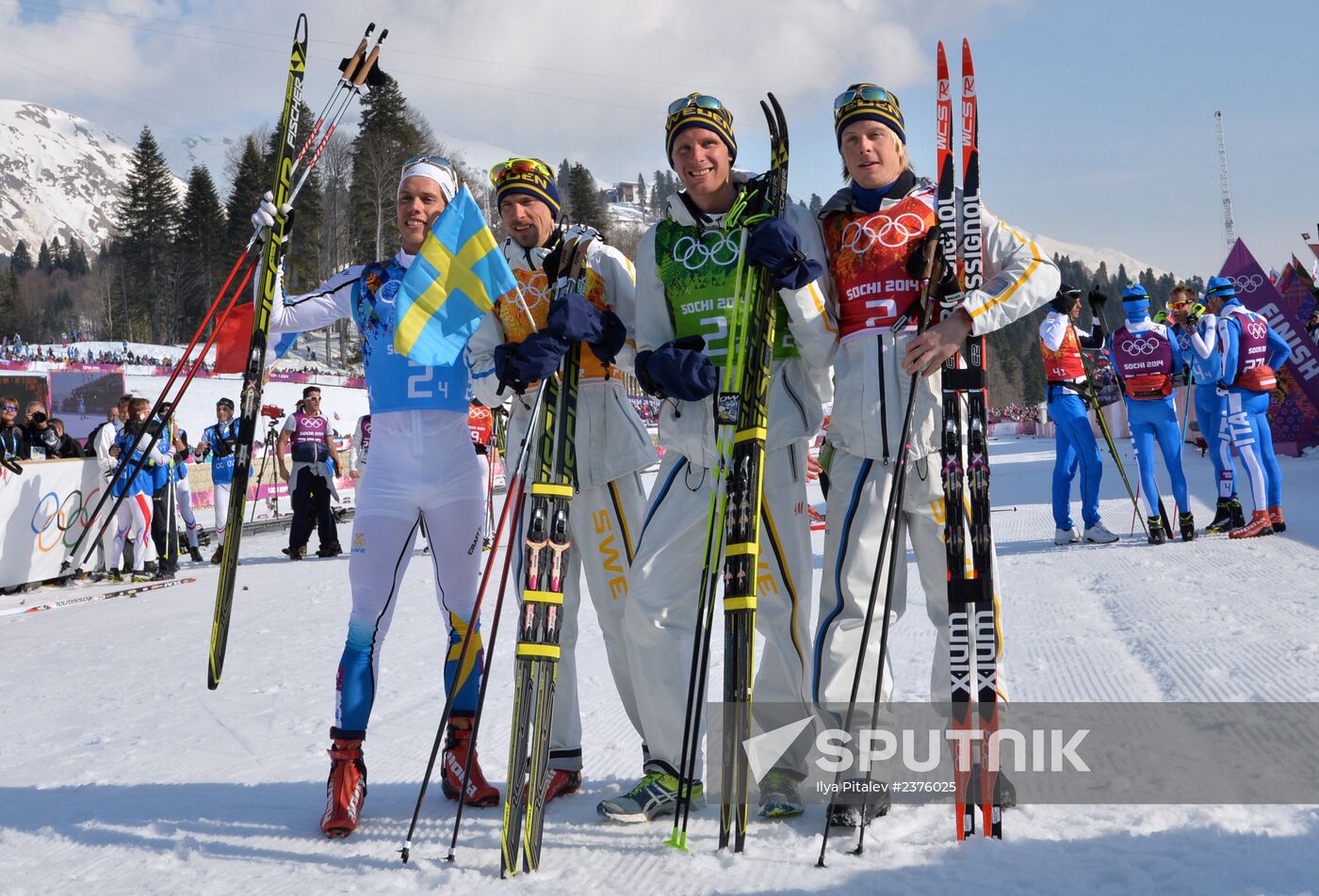 2014 Winter Olympics. Cross-country skiing. Men. Relay