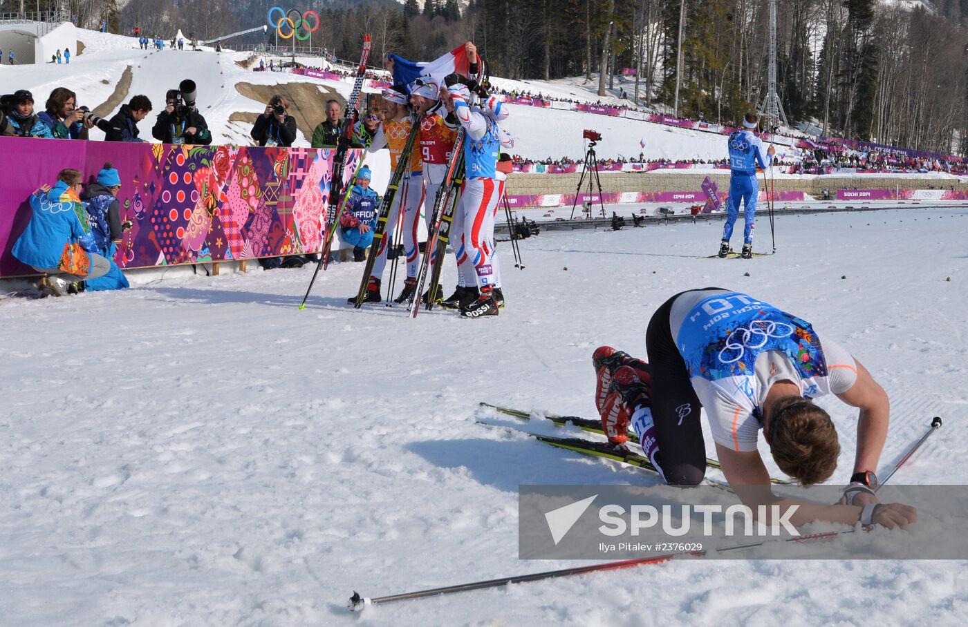 2014 Winter Olympics. Cross-country skiing. Men. Relay