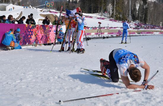 2014 Winter Olympics. Cross-country skiing. Men. Relay