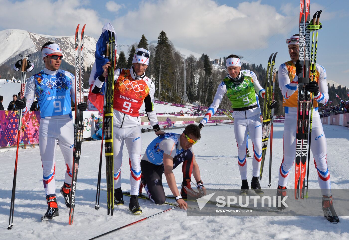 2014 Winter Olympics. Cross-country skiing. Men. Relay