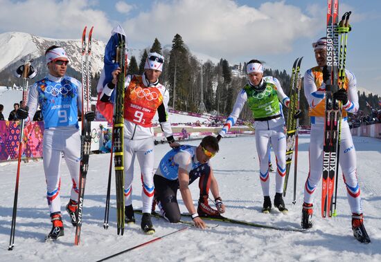2014 Winter Olympics. Cross-country skiing. Men. Relay