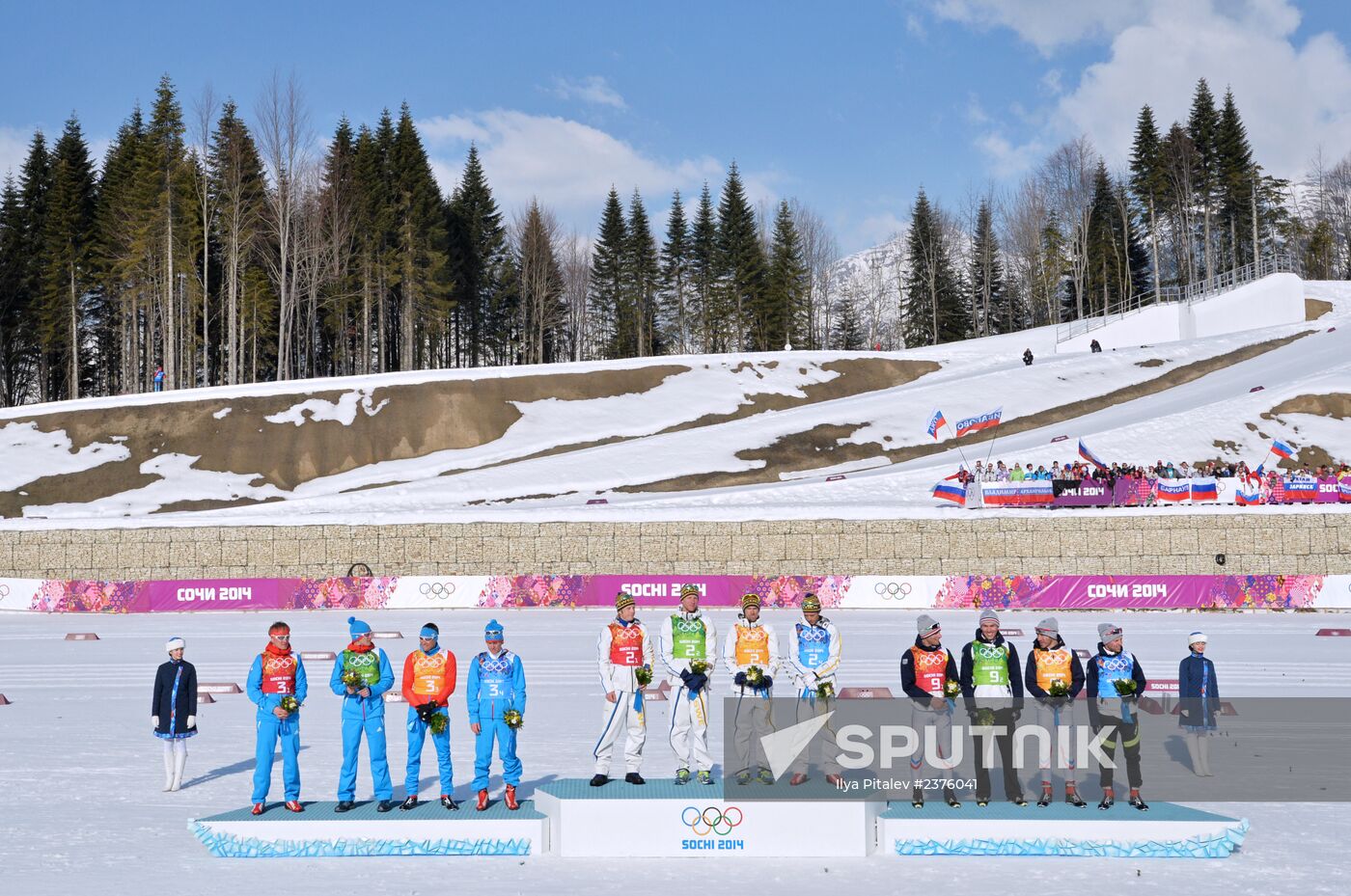 2014 Winter Olympics. Cross-country skiing. Men. Relay