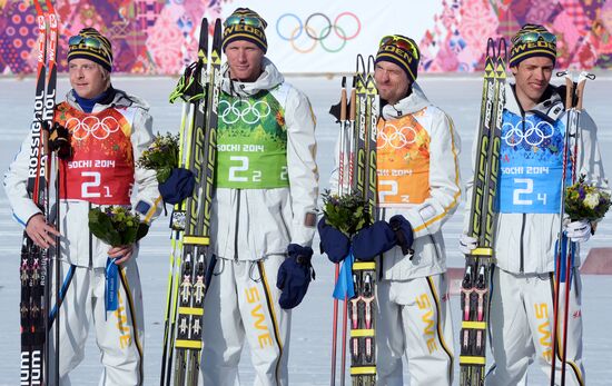 2014 Winter Olympics. Cross-country skiing. Men. Relay
