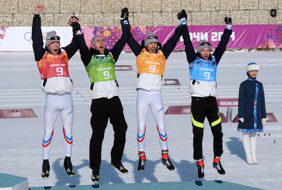 2014 Winter Olympics. Cross-country skiing. Men. Relay