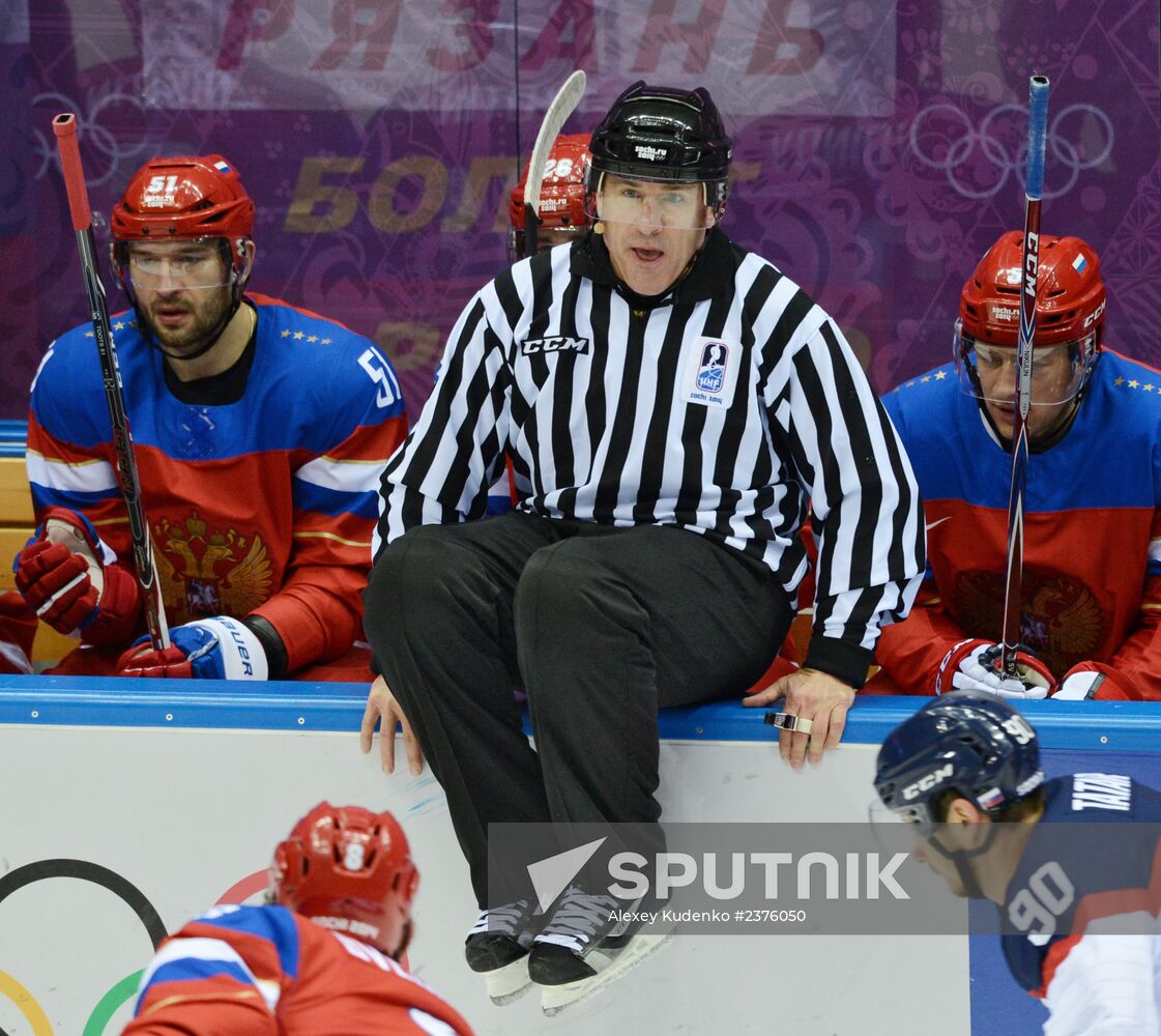 2014 Winter Olympics. Ice hockey. Men. Russia vs. Slovakia