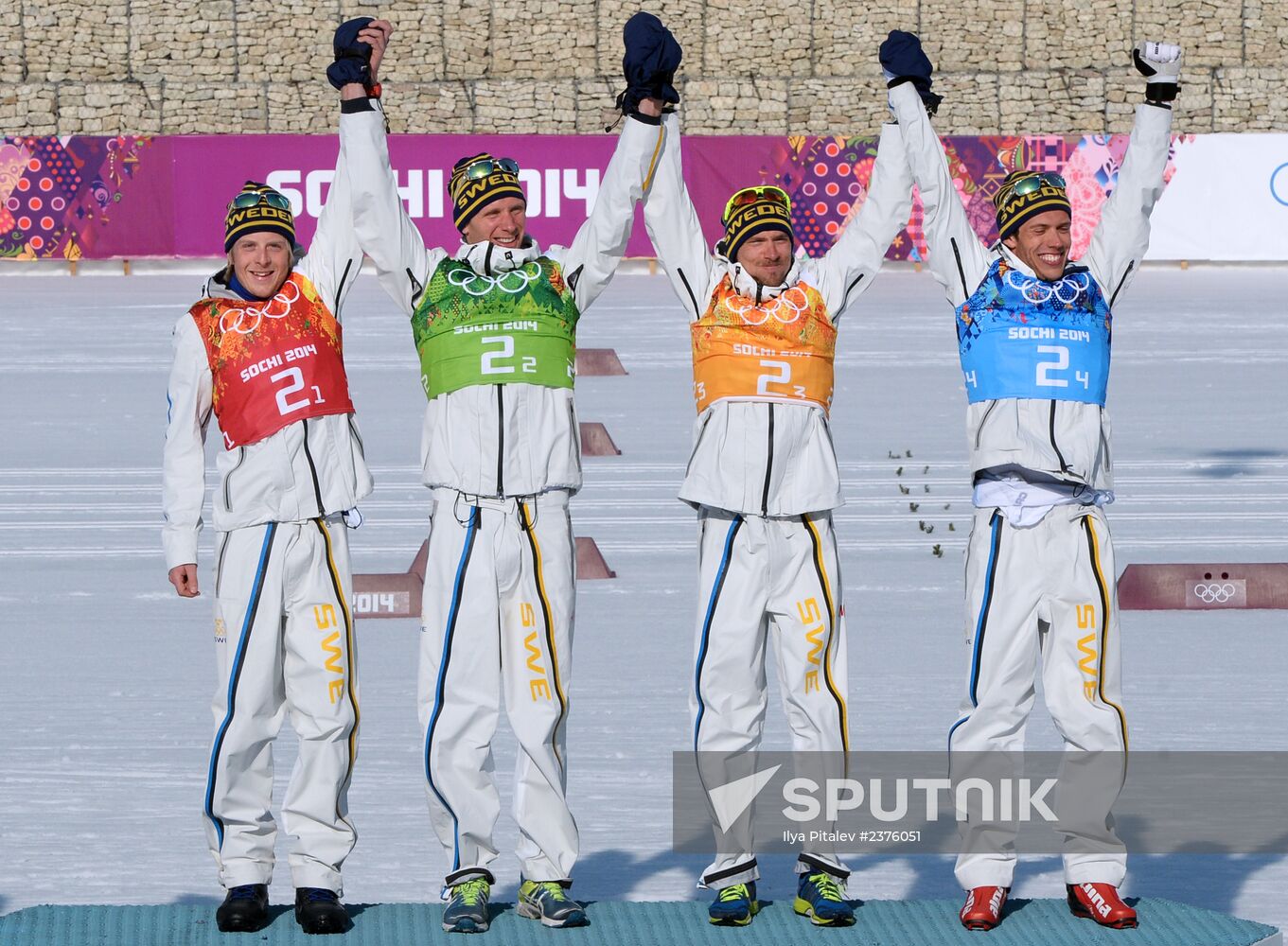 2014 Winter Olympics. Cross-country skiing. Men. Relay