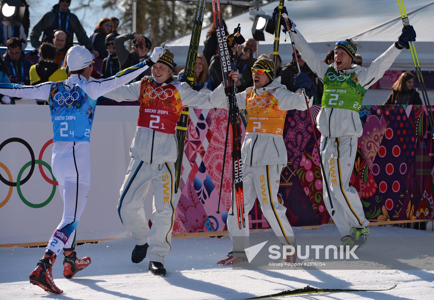2014 Winter Olympics. Cross-country skiing. Men. Relay