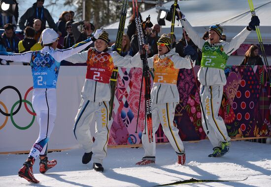 2014 Winter Olympics. Cross-country skiing. Men. Relay
