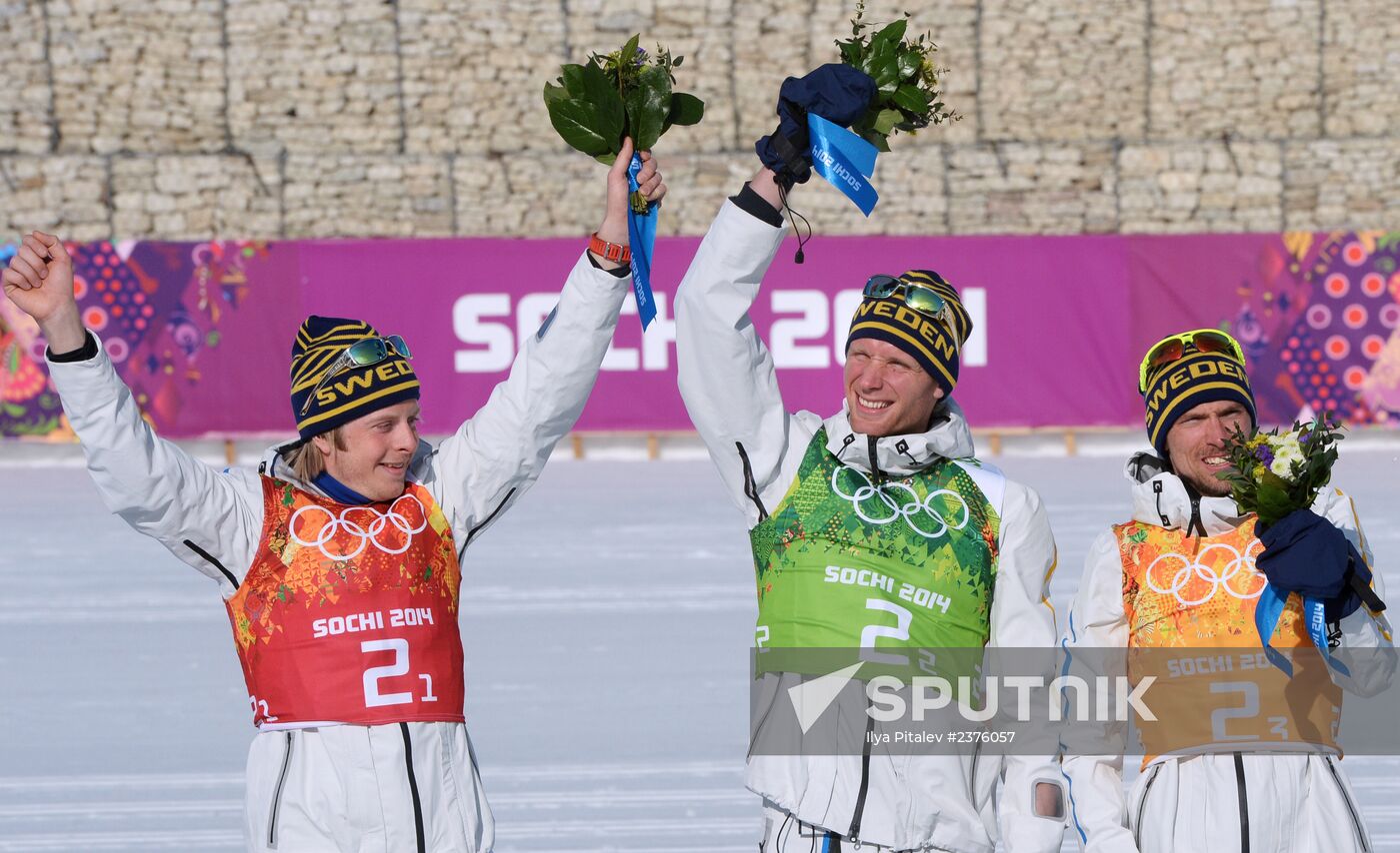 2014 Winter Olympics. Cross-country skiing. Men. Relay