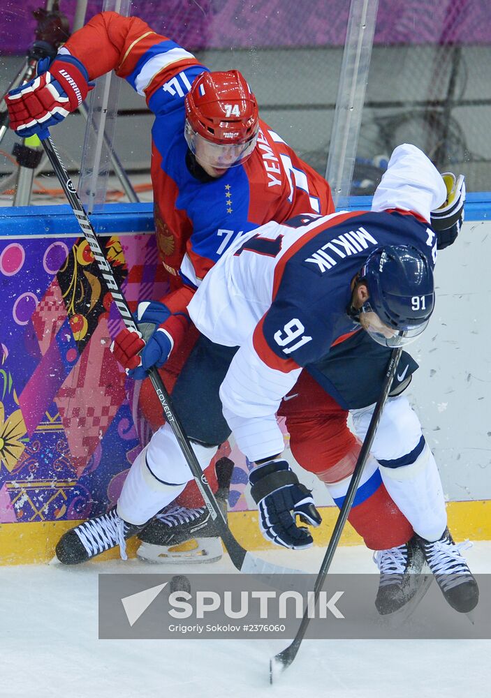 2014 Winter Olympics. Ice hockey. Men. Russia vs. Slovakia