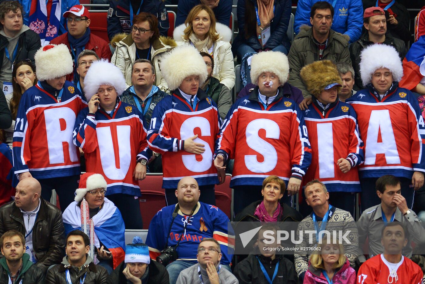 2014 Winter Olympics. Ice hockey. Men. Russia vs. Slovakia