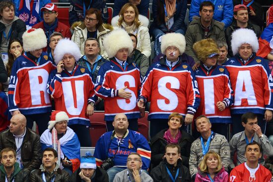 2014 Winter Olympics. Ice hockey. Men. Russia vs. Slovakia