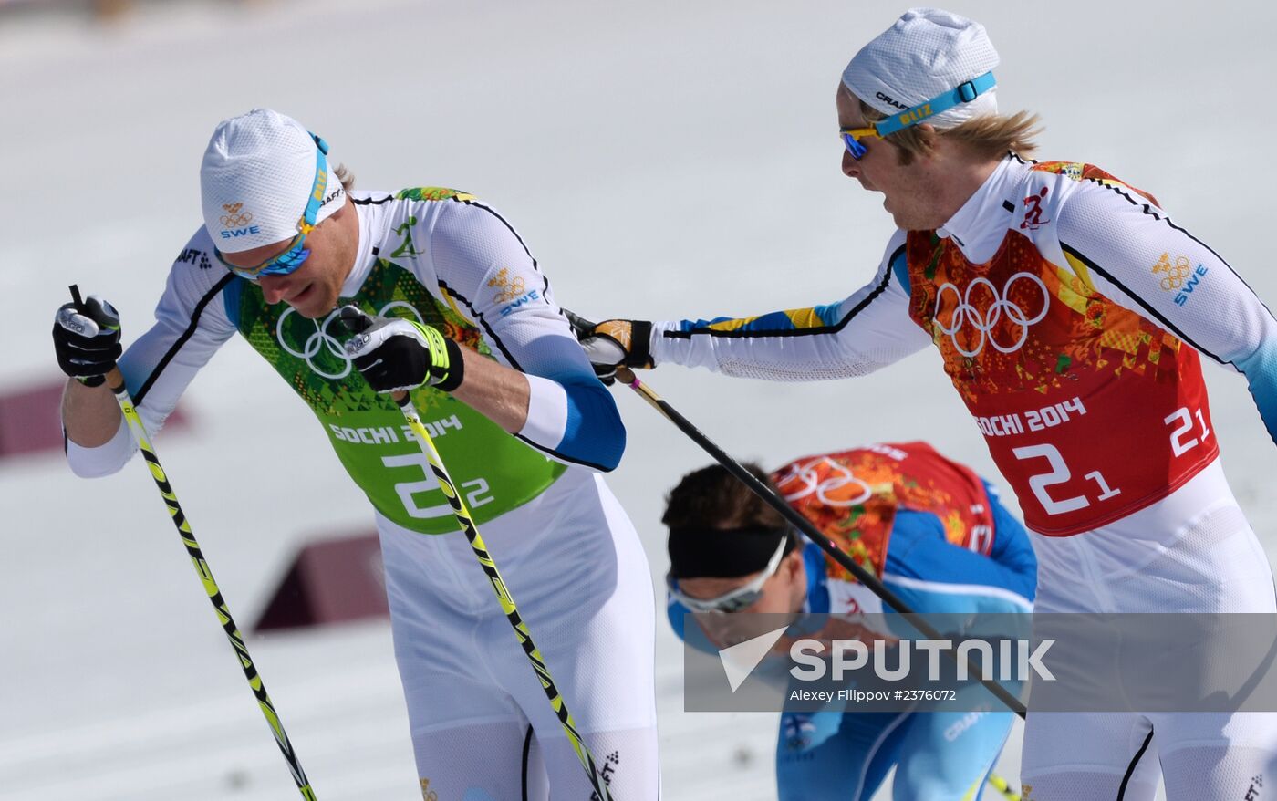 2014 Winter Olympics. Cross-country skiing. Men. Relay