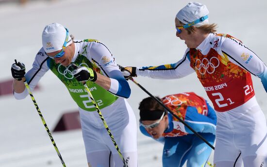 2014 Winter Olympics. Cross-country skiing. Men. Relay