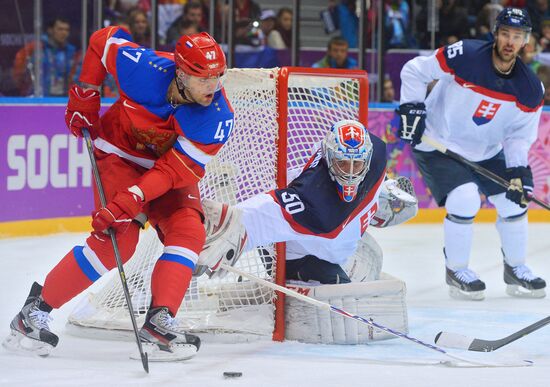 2014 Winter Olympics. Ice hockey. Men. Russia vs. Slovakia