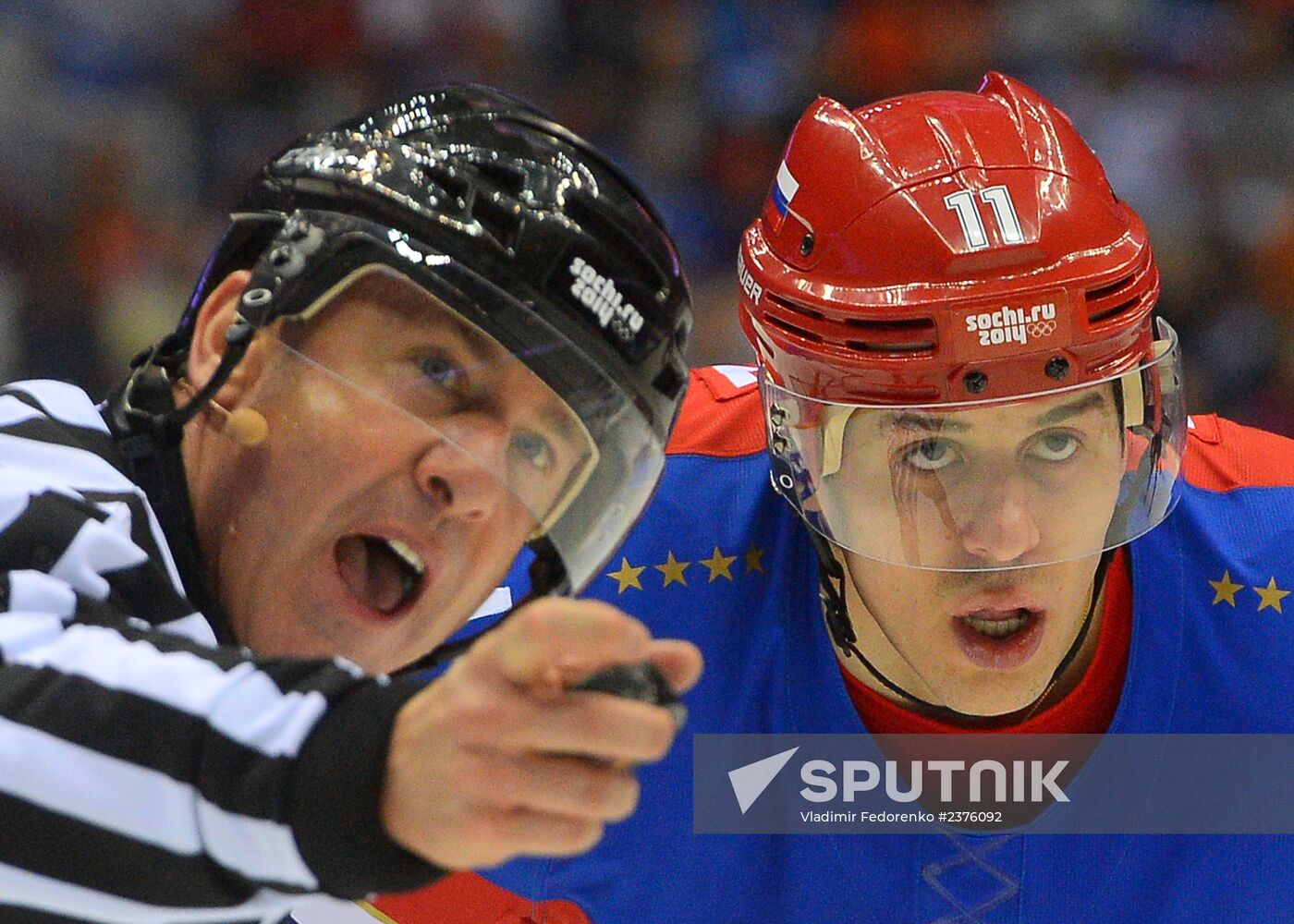 2014 Winter Olympics. Ice hockey. Men. Russia vs. Slovakia