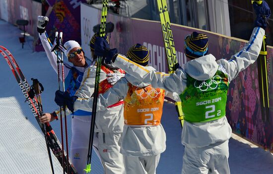 2014 Winter Olympics. Cross-country skiing. Men. Relay